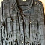 Maurice's Black and Blue Camouflage Utility Jacket Photo 2