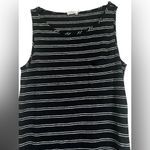 Vince Ladies Black and White Stripe Linen Midi Dress Size Medium Photo 1