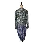 NYDJ Dress Womens 10 Black And Purple Leopard Print Crepe De Chine Shirtdress Photo 2