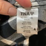 TNA Black & White Checkered Plaid Button Down Shirt M Size M Photo 7