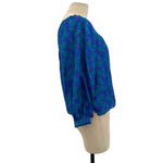 Veronica Beard Veronica Beard Lyric Floral-print One-shoulder Blouse In Blue Floral Size 6 Photo 5