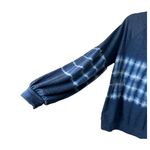 Knox Rose Blue Tie Dye Puff Sleeve Crewneck Sweater Size Medium Photo 7