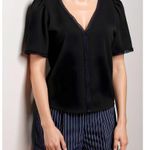 Sézane Tina Blouse, Black, FR34/US2 Photo 3