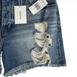 Good American  Bombshell Curved-Hem Denim Shorts Size: 14 New Blue 153 NWT Cotton Photo 1