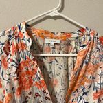 Reiss  Elle Floral Coral White Tie Blouse (2) Photo 3