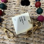 Italian Round Beaded Purse Handle 21” Long Colorful Gold Beads only Photo 2