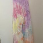 SWF Revolve Tie Dye Dynamic Maxi Dress Tie Straps Rainbow EUC M Australia Pink Size M Photo 1