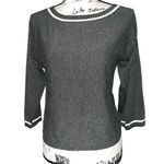 Jones New York Jones‎ New York dark gray & white cardigan sweater small Photo 1