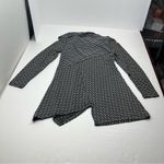 Ali Miles Blouse Women SZ Small Black White Cowl Neck Tunic Top Art To Wear Photo 8