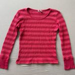 Old Navy Vintage  Striped Waffle Knit Long Sleeve Tee Photo 0