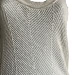 Theory  Women Tunic Tank Top PXS Ivory Mesh Cottoncash Knit Layering Luxe‎ Beachy Photo 5