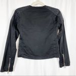 Brandy Melville  Lightweight Moto Zip Jacket: Black Photo 2