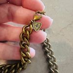 Silpada Crystal Bead Brass Chain Statement Necklace with Pyrite Photo 6