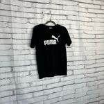 Puma Classic Logo T-Shirt Women’s XS Black White Cotton Crew Neck Athletic Tee Photo 1