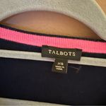 Talbots charming button front cardigan polka dots navy blue size XS Photo 3