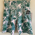 Gottex  Pastel Pink Tropical Palm Active Biker Shorts Phone Pocket Small NEW NWT‎ Photo 0