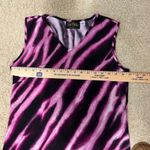 Bob Mackie wearable art sleeveless zebra print purple maxi dress size XS Photo 6