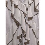 Design History  Sleeveless Ruffle Brown Colored Blouse ~ Size  Large Photo 1