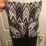 Black and White Womens Small Tube Top Strapless Sleeveless Dress Fit & Flare Photo 2