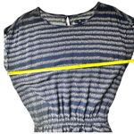 Gap  Women's Short Sleeve Navy and Red Floral Patterned  Elastic Waist Dress Photo 8