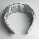 Anthropologie • Grey/Blue/Yellow Satin Knotted Headband Photo 3