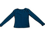 BDG Slim Fit Thermal V-Neck Long Sleeve Top Green Size XS Photo 3