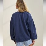 Aerie NWT Easy Street Sweatshirt Fresh Bright Small Beachy Summer Sweater Blue Photo 2