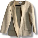Elizabeth and James Teddy Jacket Sherpa Sand Tan Zip Jacket Women’s Size XS Oversized Photo 1