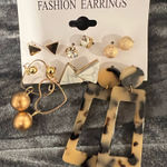 Fashion Earrings Set with Gold and Tortoise Shell Accents Photo 0