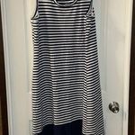 Time & Tru  Navy Blue/White Striped Sleeveless Dress size XXL Photo 0