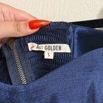 Ali Golden 💙💖  Navy Taffeta Sweetheart Mini Dress Photo 3