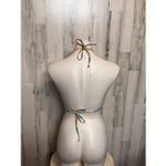 Multicolor Floral Triangle Bikini Top – Size Medium Green Photo 4