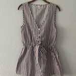 Red White & Blue Romper Size Medium NWOT Ticking Stripe Photo 3