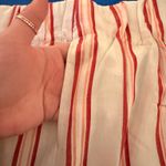 Jupee NWOT Red, White and Coral Striped High Rise Wide Leg Pants with Pockets Red Size M Photo 3