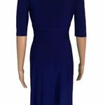 CHAPS twist front short sleeve blue dress Photo 1