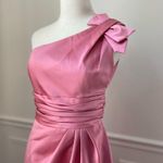 David's Bridal David’s Bridal Barbie Pink One Shoulder Satin Cocktail Dress M 8 10 Photo 0