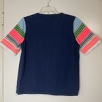 VILAGALLO knit crew neck short sleeve stripe sleeve detail size US XL Photo 3