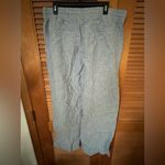 Athleta  Retreat 100% Linen Wide Leg Pant in blue size 16 NWT Photo 4