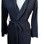 pact Short Lightweight Robe in Black Size Medium Photo 0