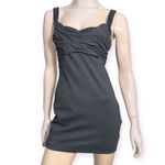 LaRok Women’s Size S Black Ruched Chest Sequin Strappy Back Body Con Mini Dress Photo 3