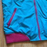 Woolrich Vintage 80s ‎ Down Puffer Vest “The Woman” Fleece Lined Teal Pink Size M Photo 1