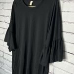 Wishlist Black Dolman Puff Sleeve Boxy T-Shirt Blouse Crew Neck Relaxed Fit SZ L Photo 6