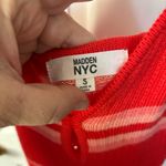 Elegant Red Striped Mini Dress Photo 2