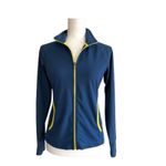 Slazenger  Workout Jacket Blue Yellow Trim Zip Front Pockets Golf Active Size XS Photo 2