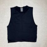 Bloom Seasons | Black Sleeveless Piped Top | Medium Photo 1
