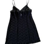 secret treasures Sleepwear women's medium 8-10 black lace lingerie chemise slip Photo 9