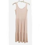 Daily Ritual Cozy Ribbed Tiered Tank Dress XS Pink Photo 1