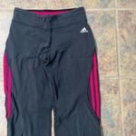Adidas  leggings sweatpants | black & hot pink size small Photo 1