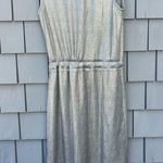 NWOT Anthropologie Silver Metallic Dress XS Photo 5