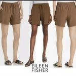 Eileen Fisher NWOT Chocolate Brown Crepe Tencel Blend Pull On Shorts - Sz Small Photo 1
